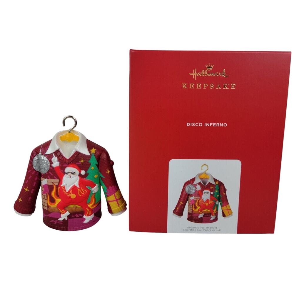 Hallmark Disco Inferno - Magic Sound - Santa Sweater Keepsake Ornament 2021